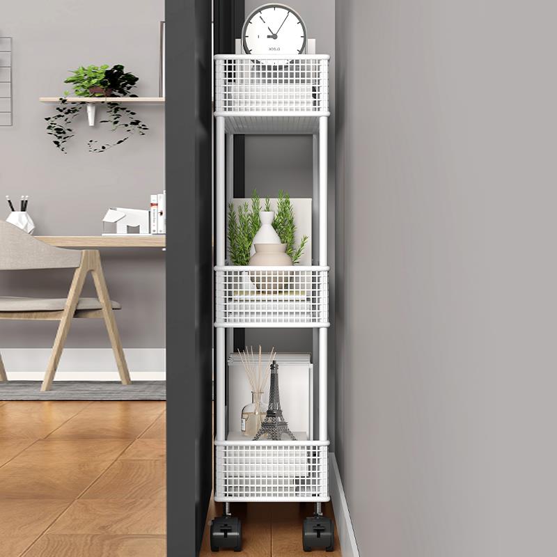 架款置物落地卫厨窄房移动生间夹缝收纳柜免打孔浴室小推车SHOUNA