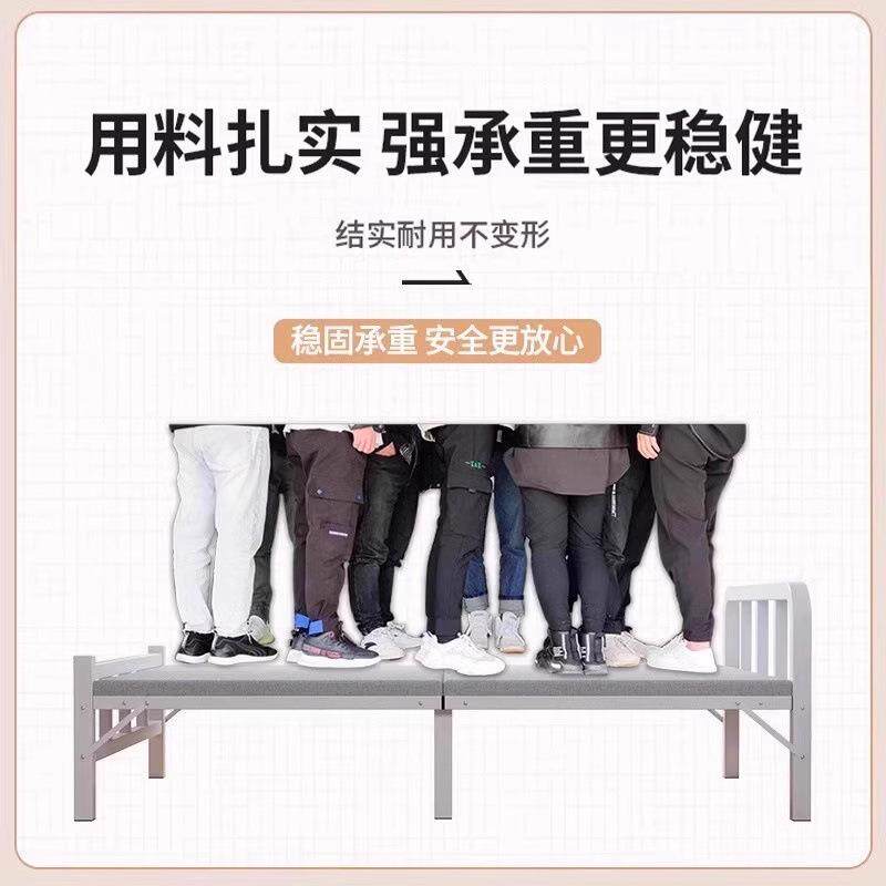 折叠床单午人床家用床休小成简易出租屋1米见详情2人便携双人床硬