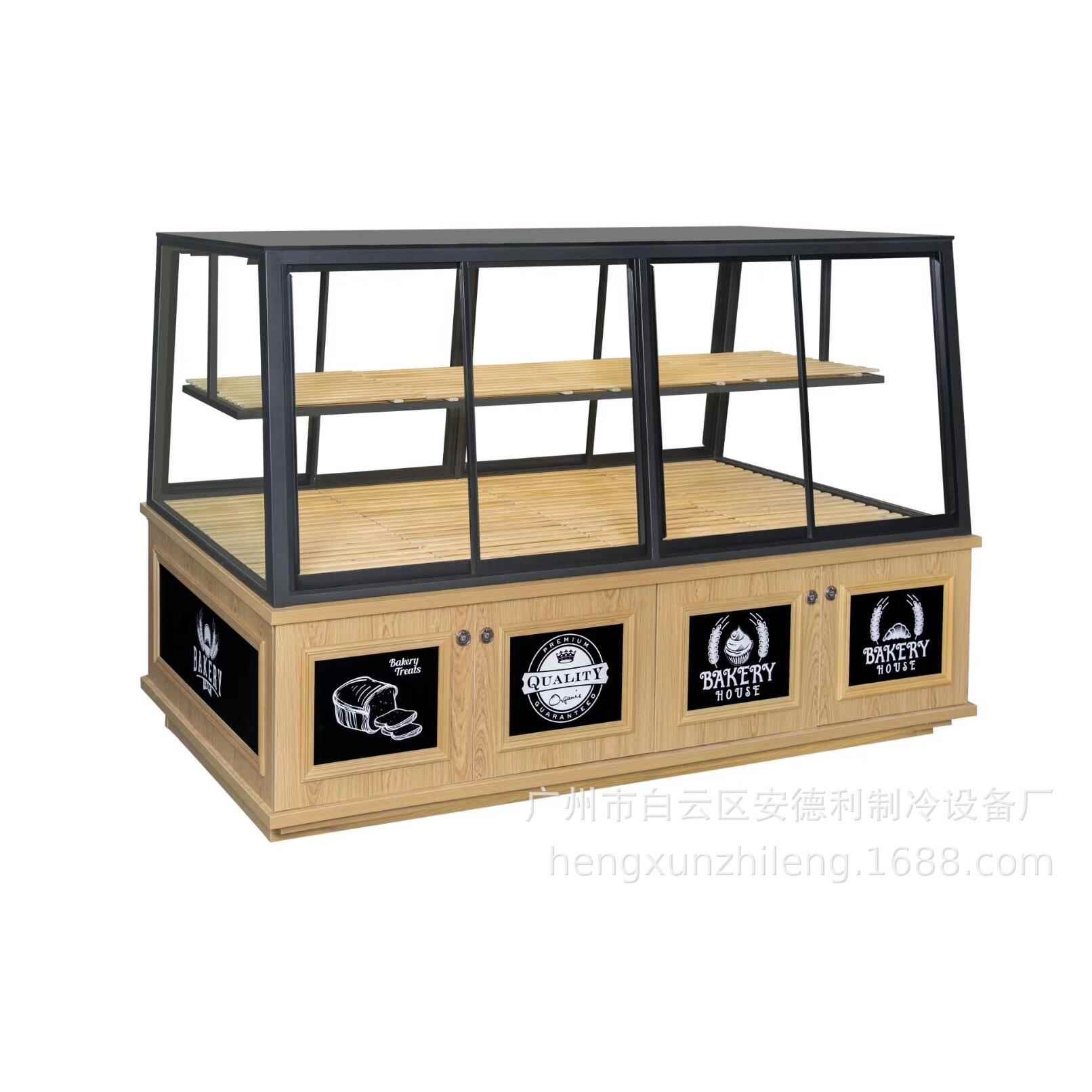 厂家直供面包展示柜设计面包陈列柜移门面包货架烘焙设备