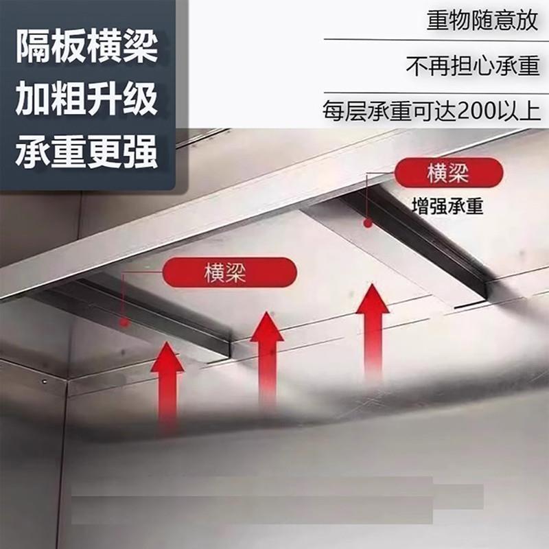 不锈钢橱柜四门碗柜商用保洁柜厨房食品柜农村置物柜家用