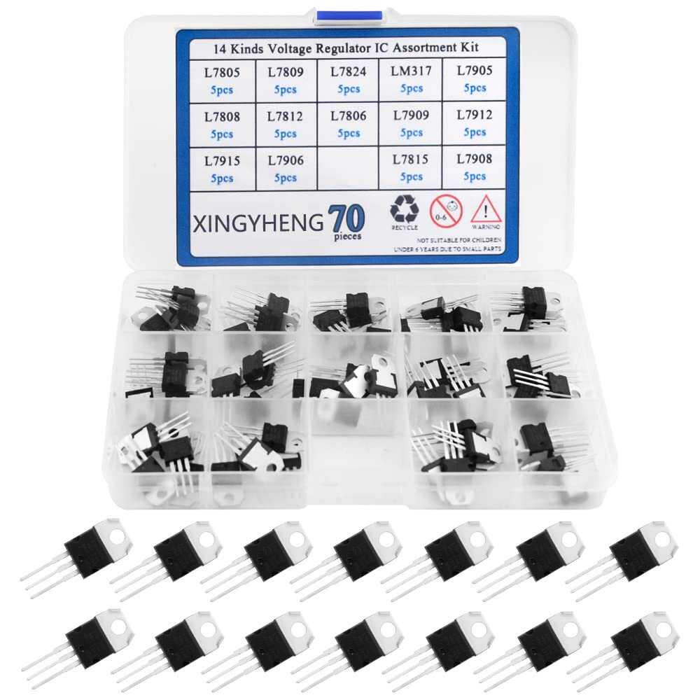 70PCS TO-220三端稳压管 14种套装盒L7805/7812/7905/7912/LM317T