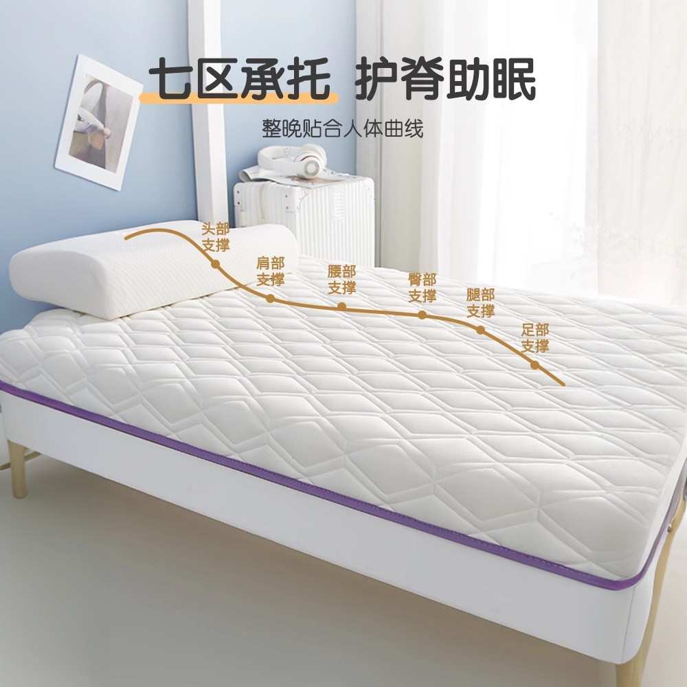 学生宿舍乳胶床垫软垫单人可折叠榻榻米记忆海绵垫打地铺租房睡垫