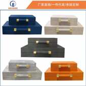 装 酒店厂家直销首饰盒饰品衣帽 卧室工艺间样板房摆件收纳盒软中式