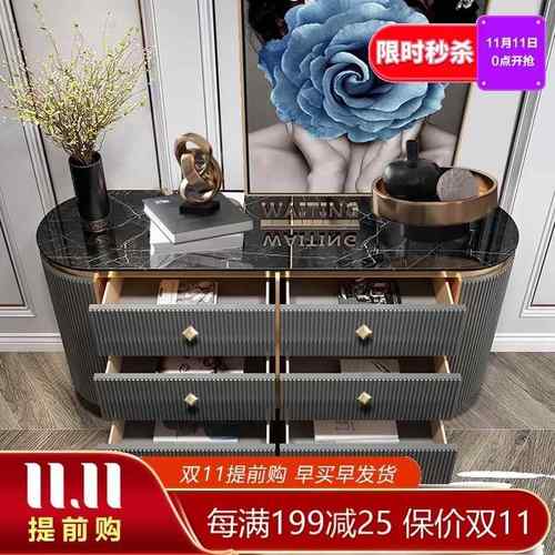 意式轻奢斗柜现代简约美式储物收纳柜实木卧室电视柜抽屉式六斗橱