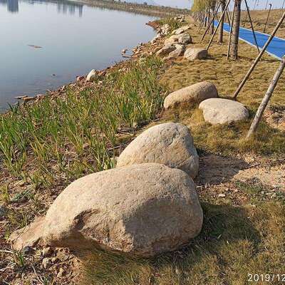 水ali-6136冲溪滩石园林景观石石大型石河滩鹅卵驳石岸厂