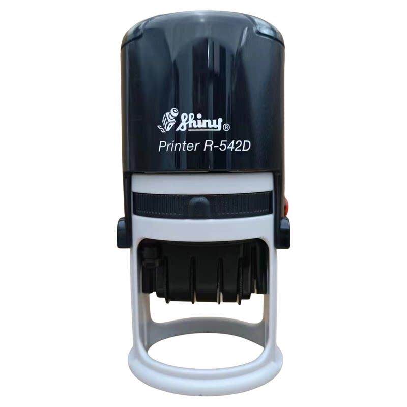 原装台湾新力牌自动按压式回墨翻转定做刻制中英文带可调日期印章