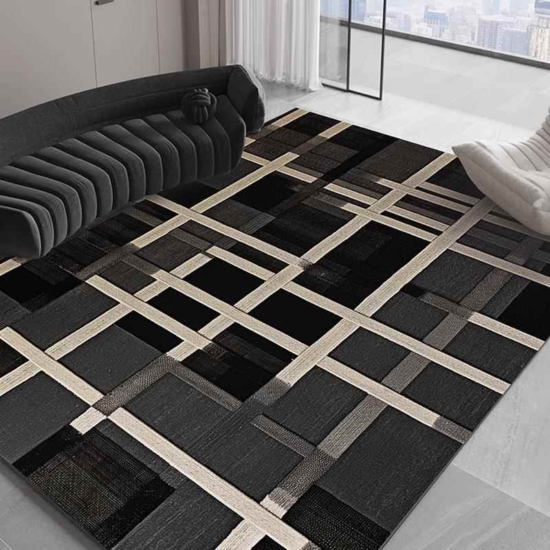 正品地毯复古美式设师做旧款茶中古风轻奢高级感家计用几毯客厅地