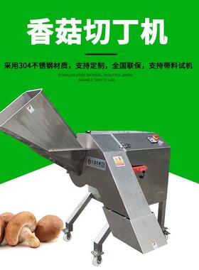 香菇切丁机TJ-1500D一次成型菌类蘑菇切丁设备大型双孢菇切丁机