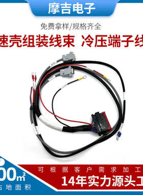 TE35Pin连接器防水汽车线 D sub快速壳组装线束冷压端子线束