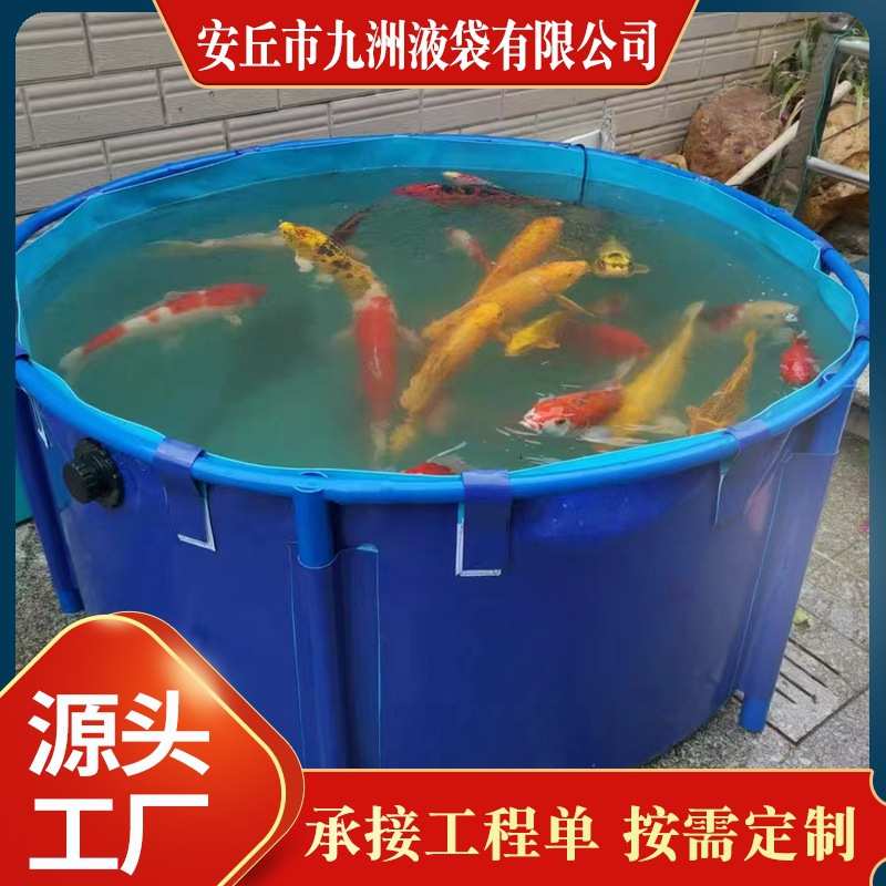 定制PVC支架水池锦鲤观赏鱼池 可折叠淡水养殖池 园艺灌溉养鱼池