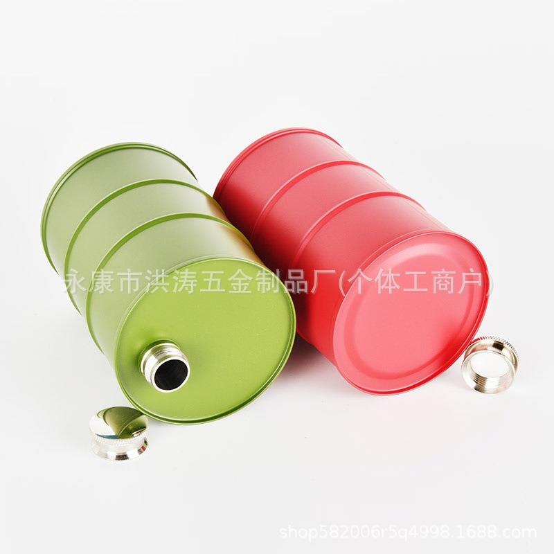 新油HY-0017桶不锈钢创意酒壶形酒瓶大容柱款量汽圆油桶酒壶酒桶