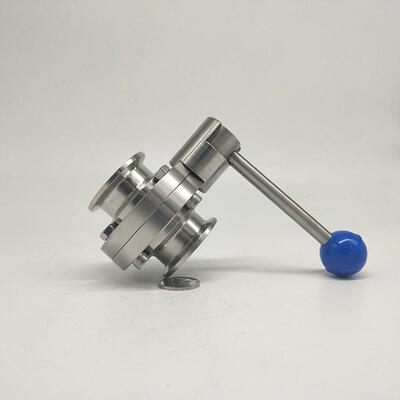 不锈钢快装手动蝶阀30/317186L蝶手动4接卡箍式卡盘连阀现货