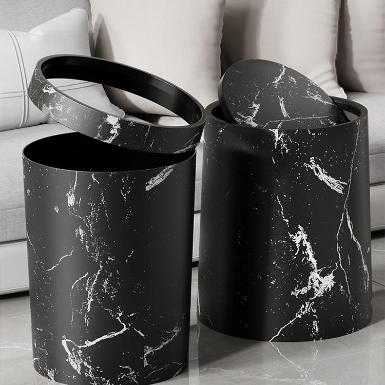 垃圾桶卫生间大理石北欧垃圾桶