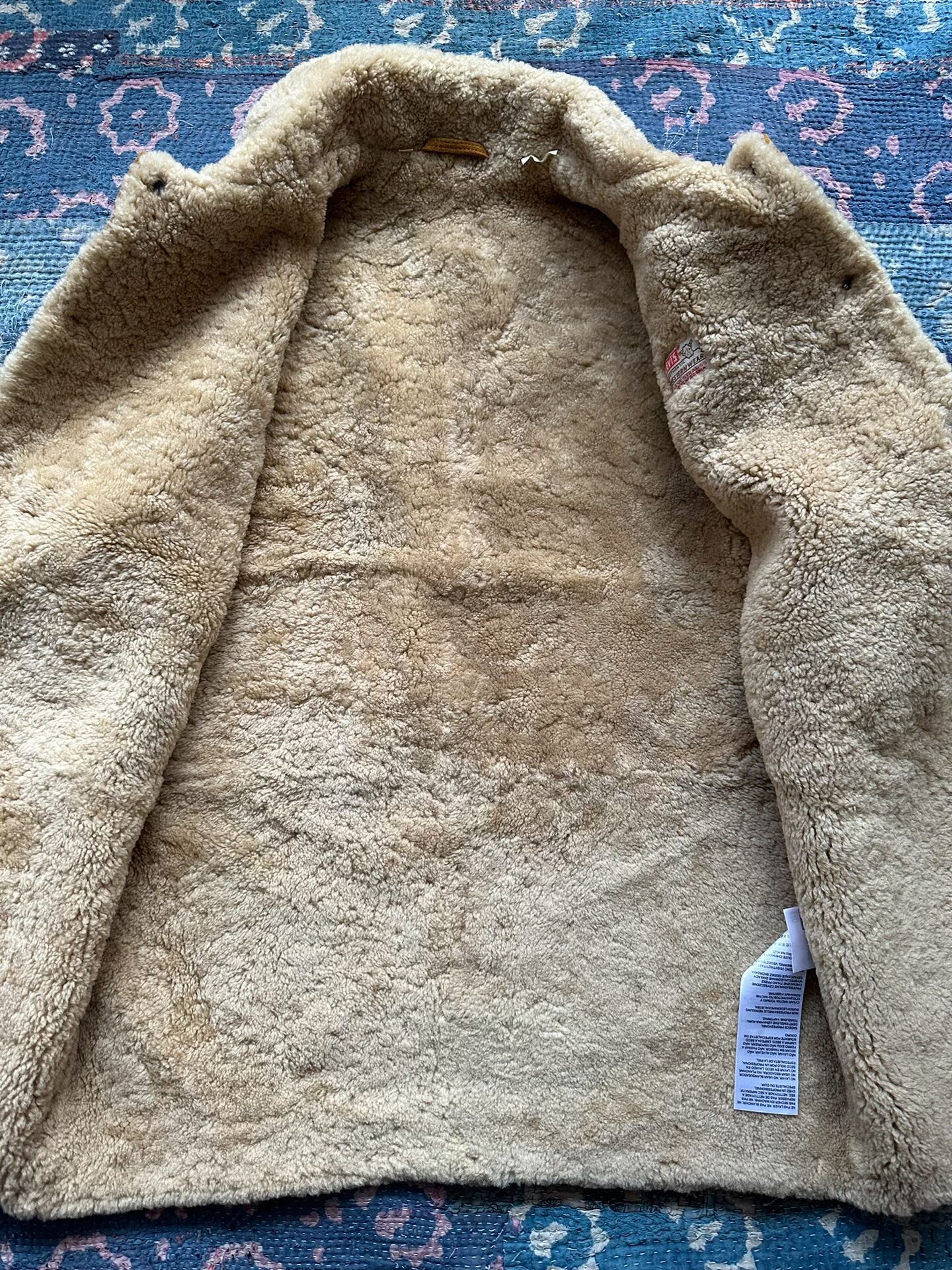 Levi's Brown Suede Shearling Collar Jacket — label