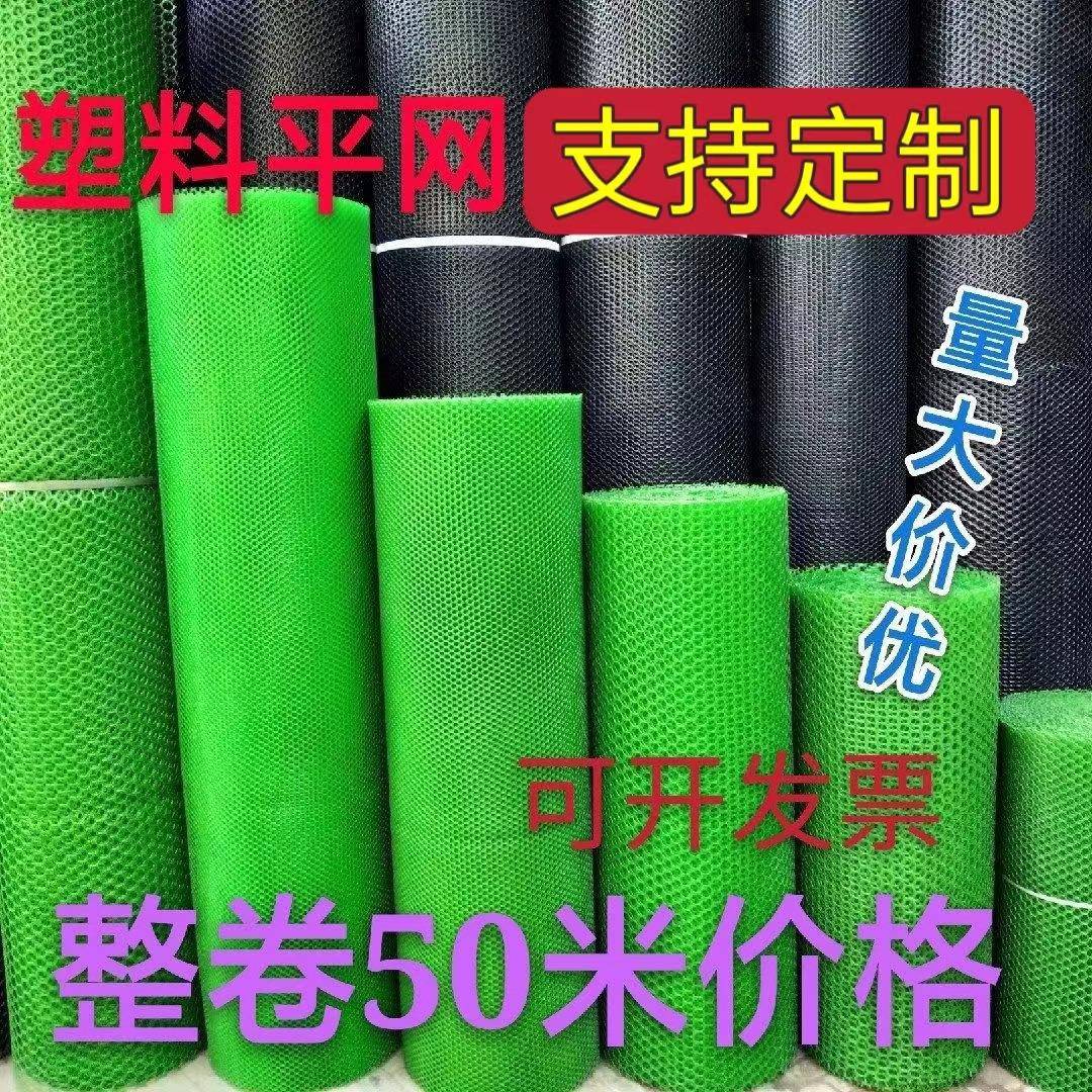 厂家绿色整卷塑料平网养殖网床养鸡网塑料网片小孔育雏网