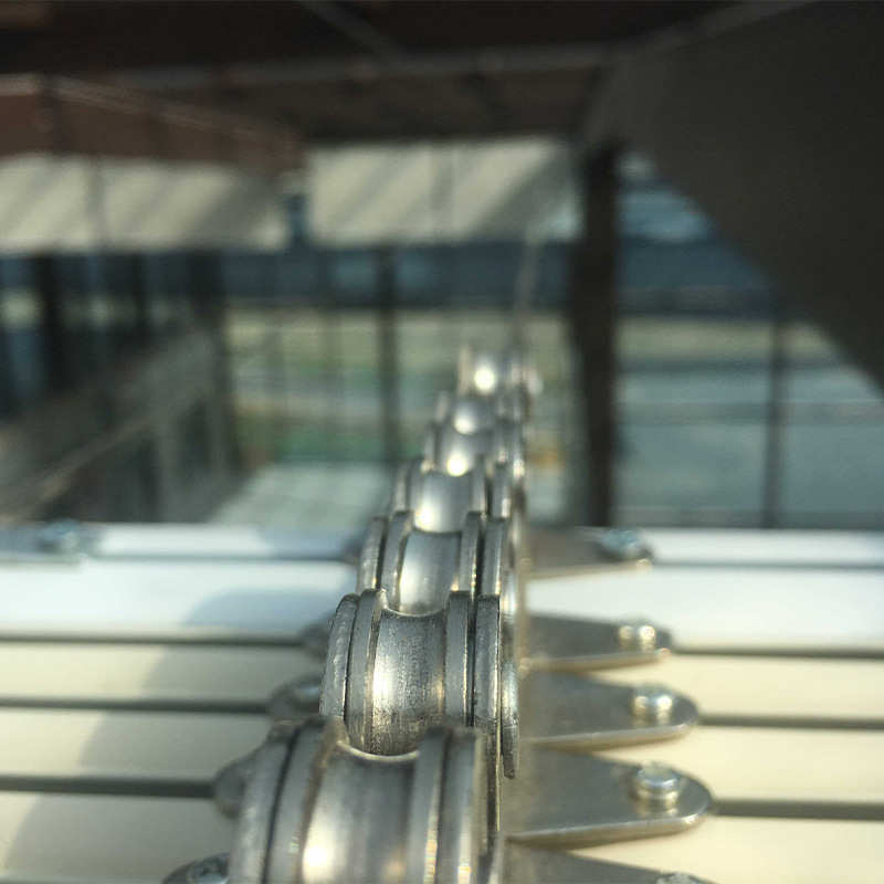 玻璃屋顶大型电动遮雨遮阳帘折叠式电动FCS天棚帘厂家批发