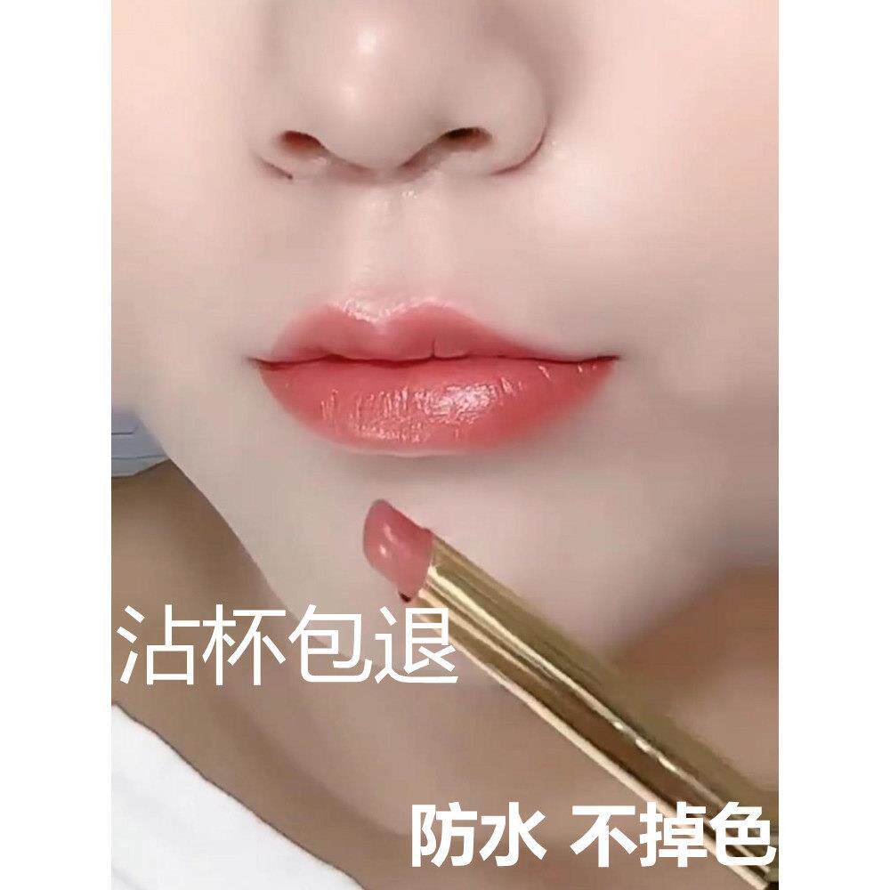 佳琪推荐口红正品不沾杯不掉色肉桂奶茶淡浅胡萝卜豆沙色哑光雨衣