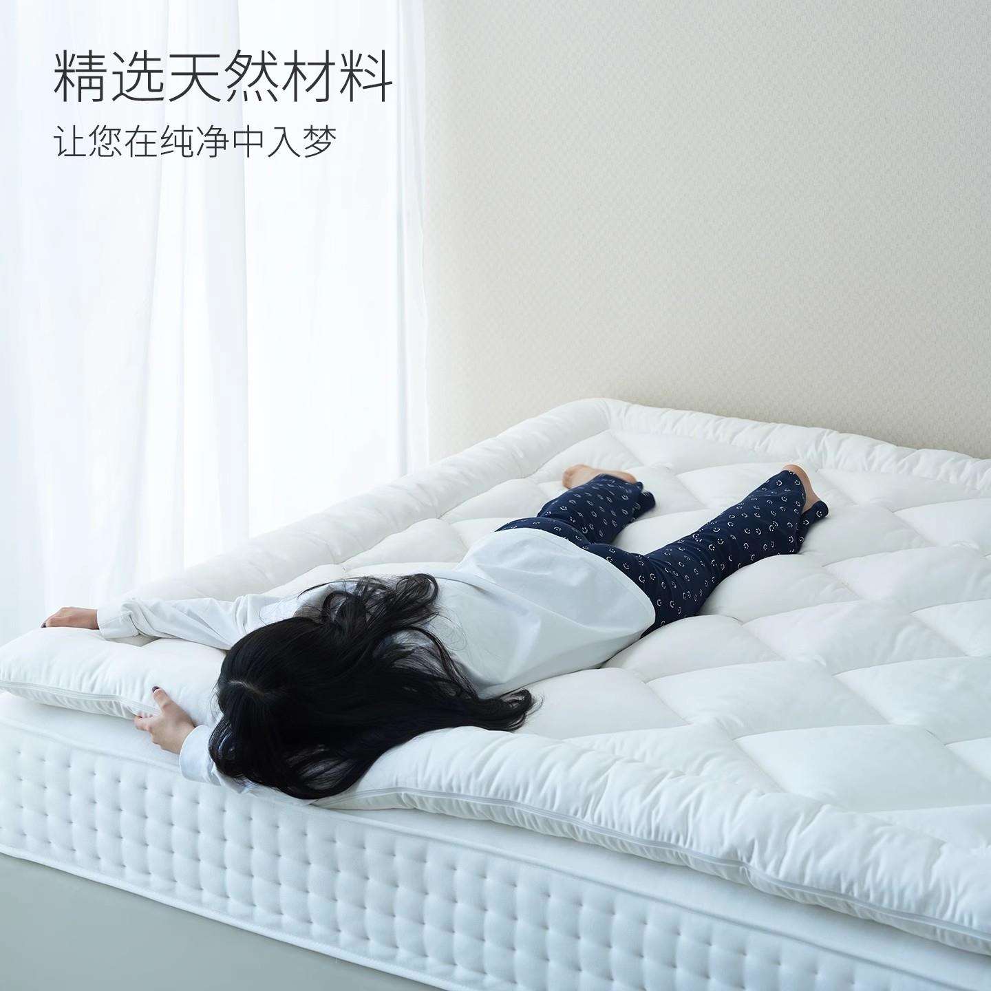 马尾毛手工床垫羊毛顶垫双层无胶水弹簧家用软垫高端五星酒店床垫
