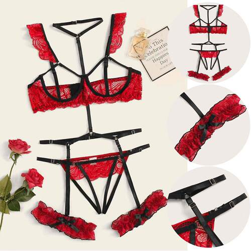 Sexy lingerie women lace underwear pajamas