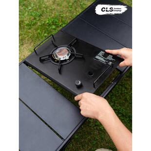 CLS户外铝板桌蛋卷桌露营折叠便携可升降野餐烧烤桌IGT移动厨房桌