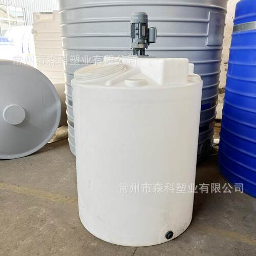 1500l圆形加药箱 水处理药剂桶 市政浇水桶 耐酸碱pe水箱带电机