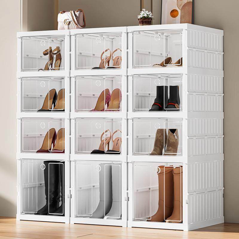 定制可折叠鞋盒透明塑料鞋子收纳神器免安装鞋柜防尘简易可移动鞋,住宅家具,折叠/组合鞋架,淘宝优惠券,粉丝福利购,淘宝优惠卷