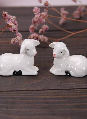 陶瓷工艺品摆件筷子架12838小羊筷子架笔架羊咩咩陶瓷羊小摆件