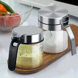 Jar Spoon 1Pcs Seasoning Lid With Steel Glass Stainless