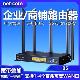 磊科路由器B5企业级1200M无线5G双频千兆 商铺专用wifi高速穿墙王多WAN端口4铁壳5天线 办公200M电信移动联通