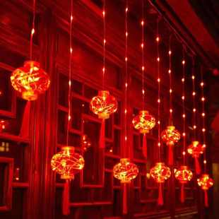 饰灯 2024新年彩灯闪灯串灯红灯笼挂饰院子家用过年春节布置窗户装