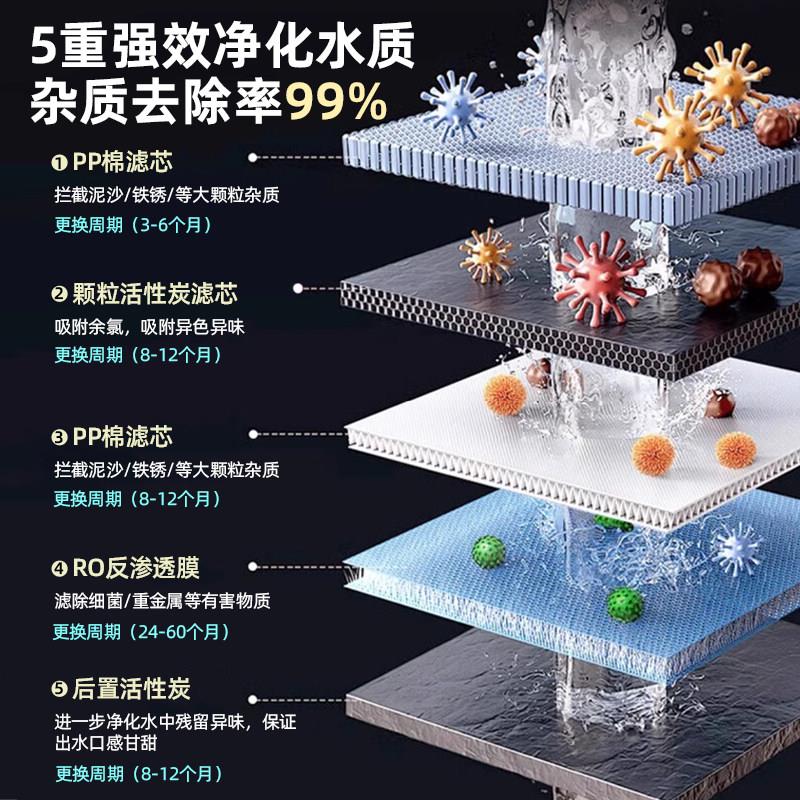 流嘉启伦净水饮器家用直100G大量RO反渗透纯水机专洗菜家庭用净水