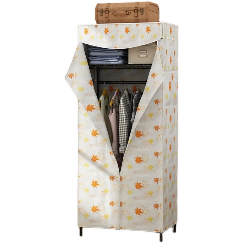 9QXC布衣柜钢管加粗加厚牛津布学生单人全钢架简易小号布艺组装挂