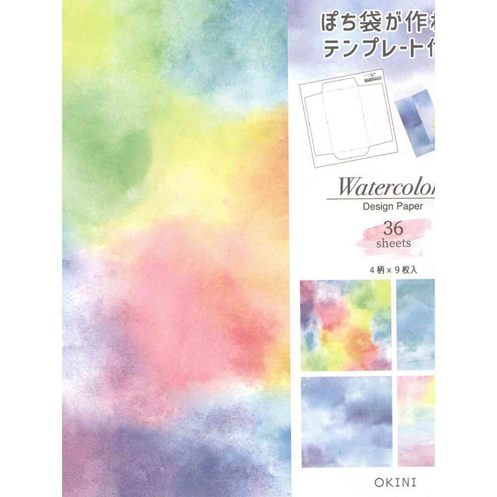 日本OKINI折纸温柔水彩设计纸彩色纸紫阳花千纸鹤手工diy15cm