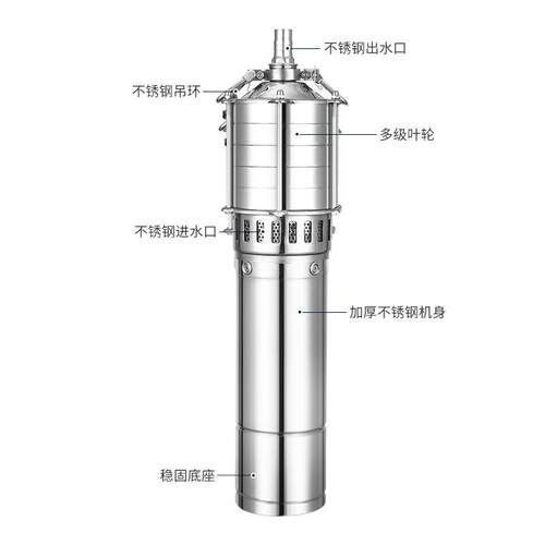 QD多级潜水高扬程农田灌溉小老鼠潜水泵全不锈钢抽水泵304防腐蚀