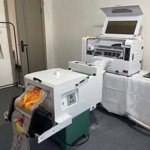 义乌全自动白墨抖粉机柯式小型烫画印花机A3数码热转印DTF抖粉打