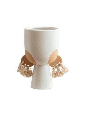 中古风手绘陶瓷花家居设计师侘寂小众花器玄关客厅装饰