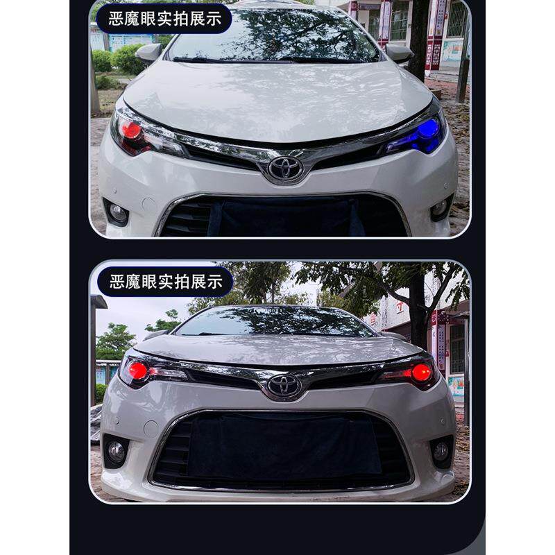 马自达昂科塞拉大灯改装H11LED蓝红色恶魔眼9005阿特兹睿翼cx5