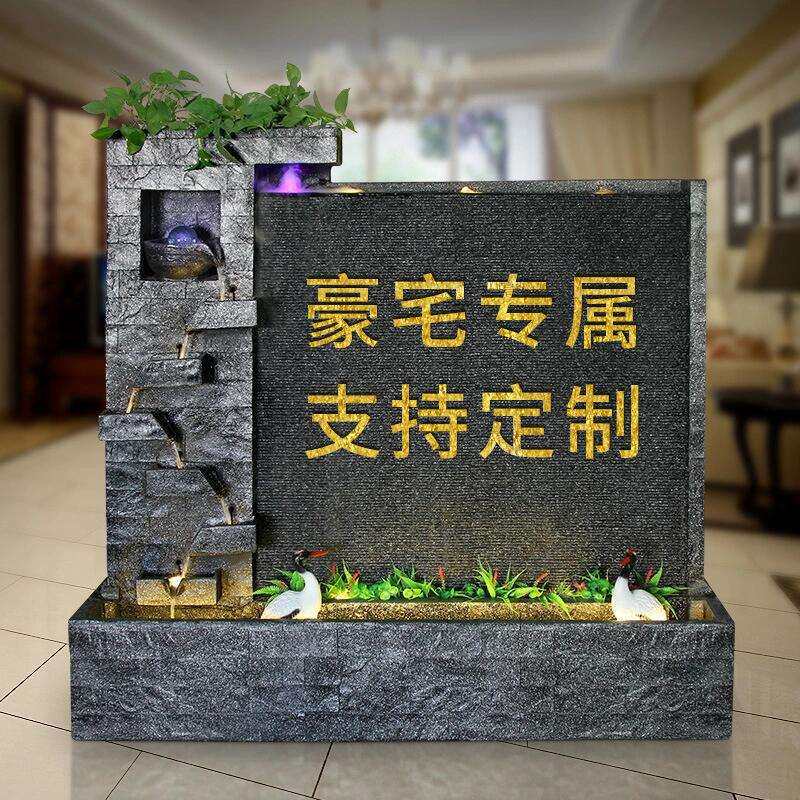 大型欧式流水喷泉家居摆件客厅庭院水幕墙流水墙饰品现代