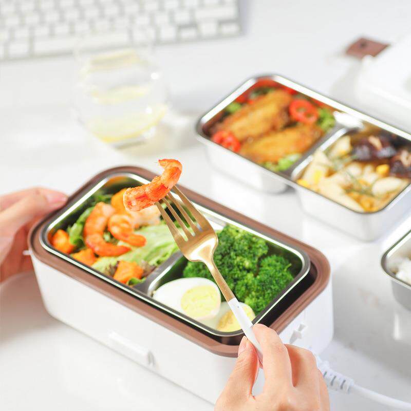 加热饭盒 自热三层不锈钢便当饭盒带饭蒸煮可插电电热保温饭盒