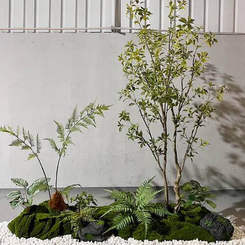 摆件装饰隔断马商场造景木假植橱窗室内树植物大型吊钟仿真醉绿