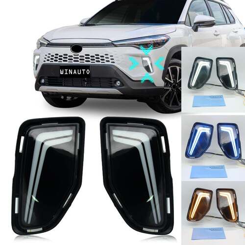 适用于丰田卡罗拉CROSS 2024日行灯日间行车灯三色流光转向灯