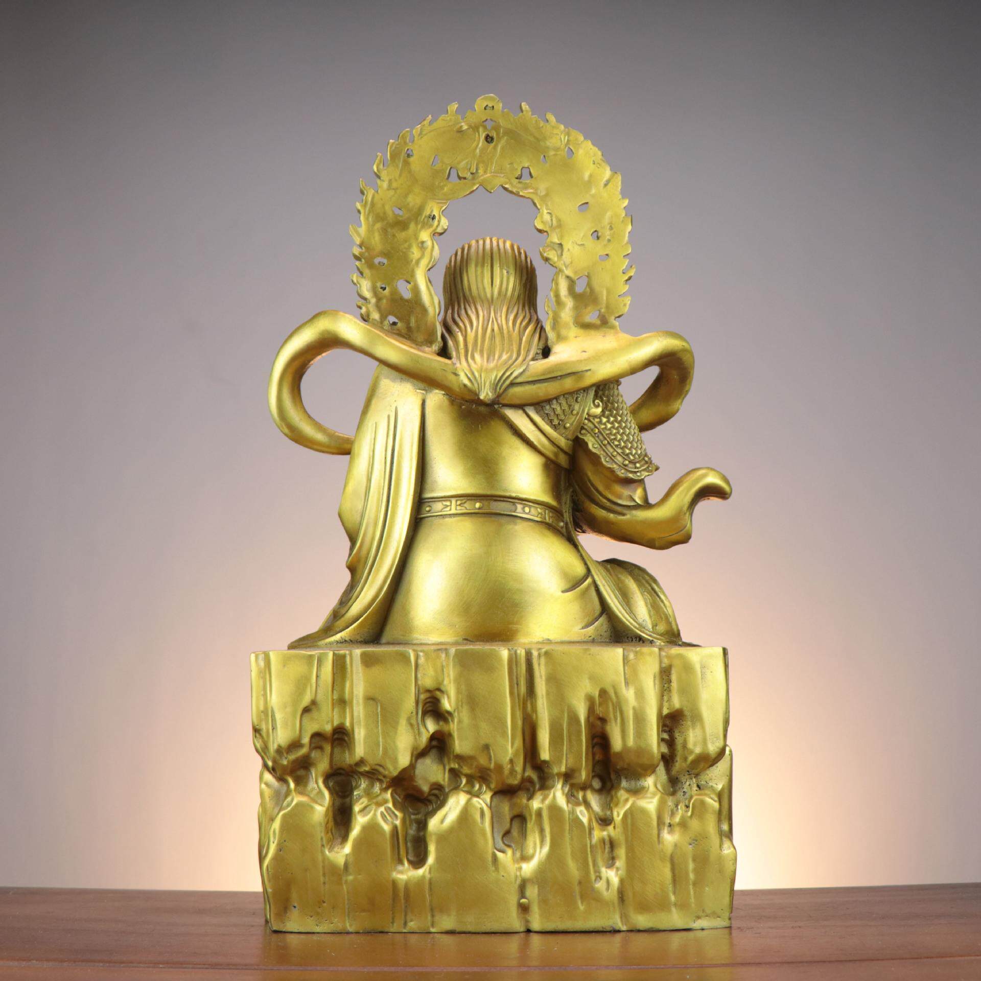 铜玄天上帝 真武大帝 祖师神像摆件家居玄武大帝铜像工艺品摆件