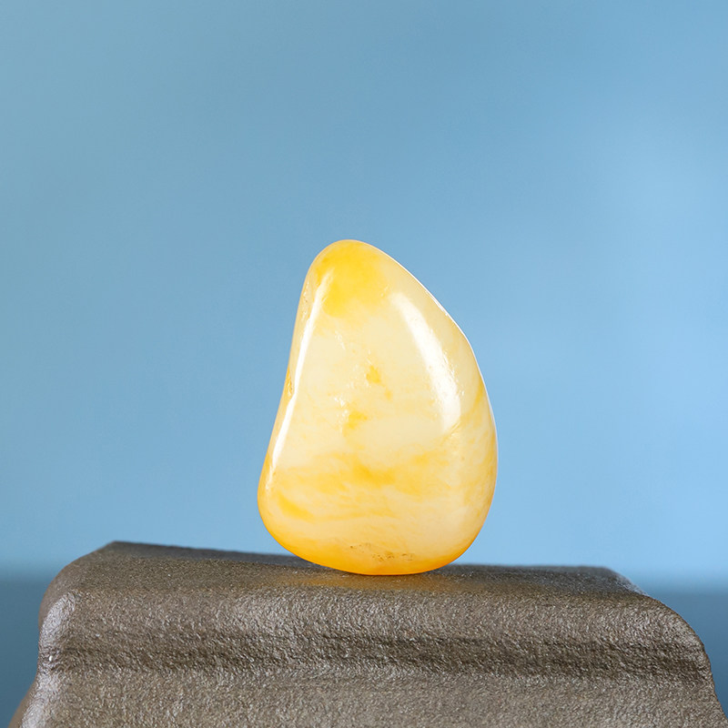 大漏！金包银 新疆和田玉洒金皮籽料原石 细润饱满 45.24克 特惠