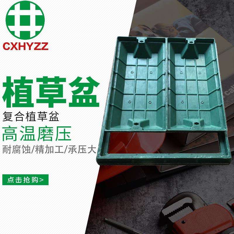 方形植草井盖复合材料植草盆下沉式绿化草坪组合方形隐形草坪井