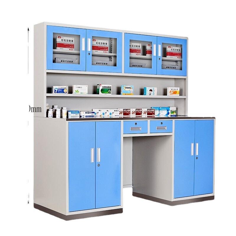 医院药房西药架诊所旋转药架西药柜药柜室处置台多功能药品架