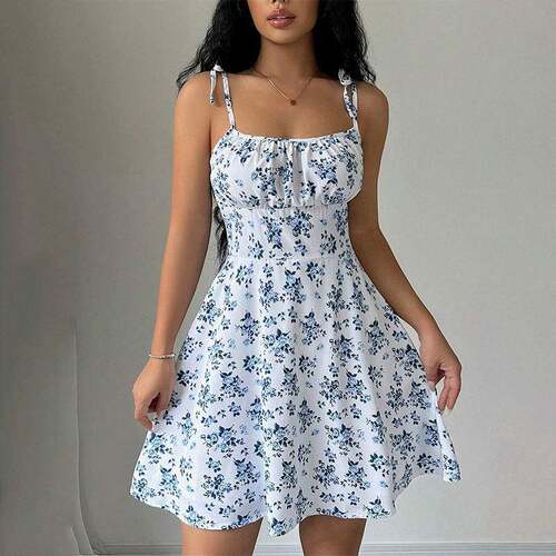 Women's Ditsy Floral Print Cami Dress Casual Boho Style