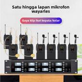 飞威无线话筒一拖四耳麦头戴式 专业舞台演出一拖八胸麦领夹麦克风