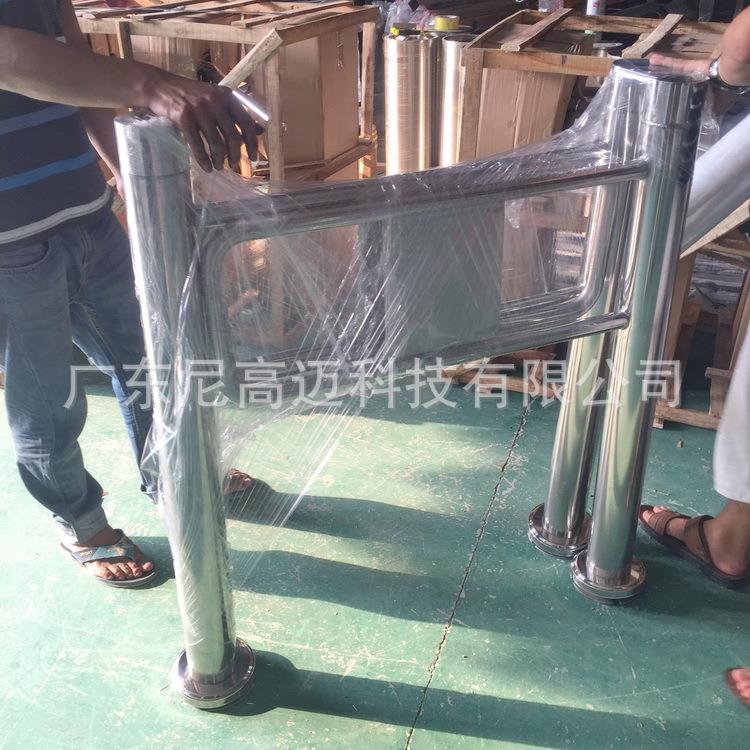 超市单项门邵阳商场进出口器不锈钢出入口门手动机械摆闸门禁行道