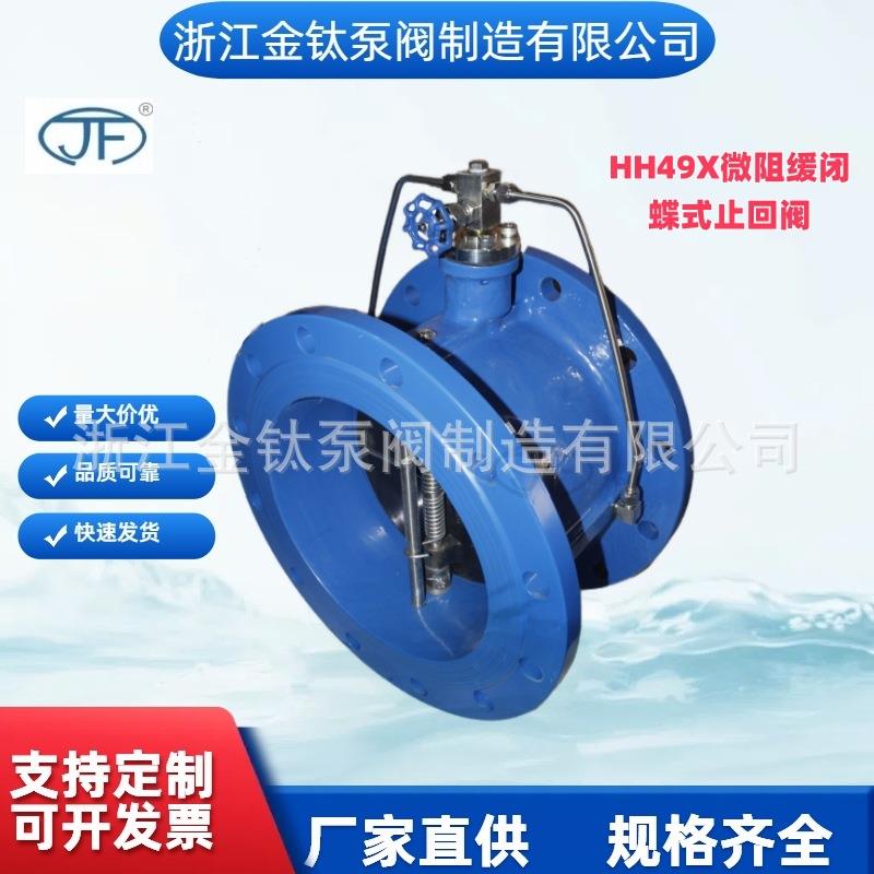 微阻缓闭蝶式止回阀HH48XHH46X材质铸钢口径DN500标准GB/T13927