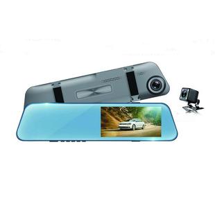 星光夜视大屏2.5D玻璃前后双录倒车影像1080P高清后视镜记录仪DVR